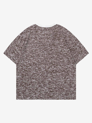 Vintage Grunge Marl Knit Short Sleeve T-Shirt