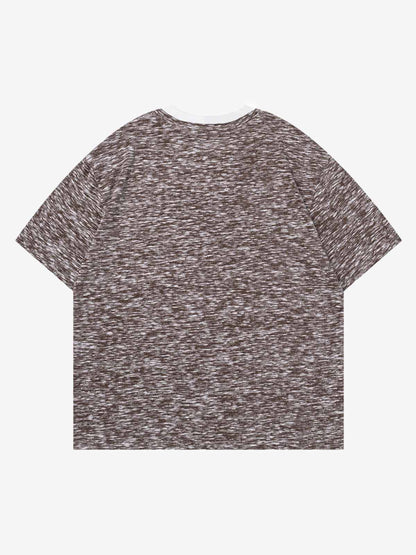 Vintage Grunge Marl Knit Short Sleeve T-Shirt