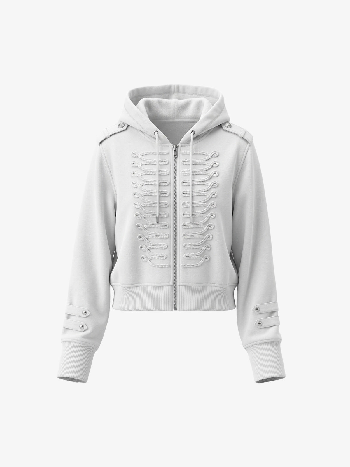 Military Braided Zip-Up Jacket