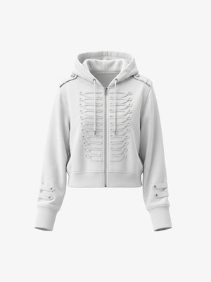 Military Braided Zip-Up Jacket