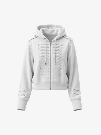 Military Braided Zip-Up Jacket