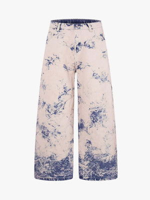 Vintage Ombré Acid Wash Wide-Leg Jeans 