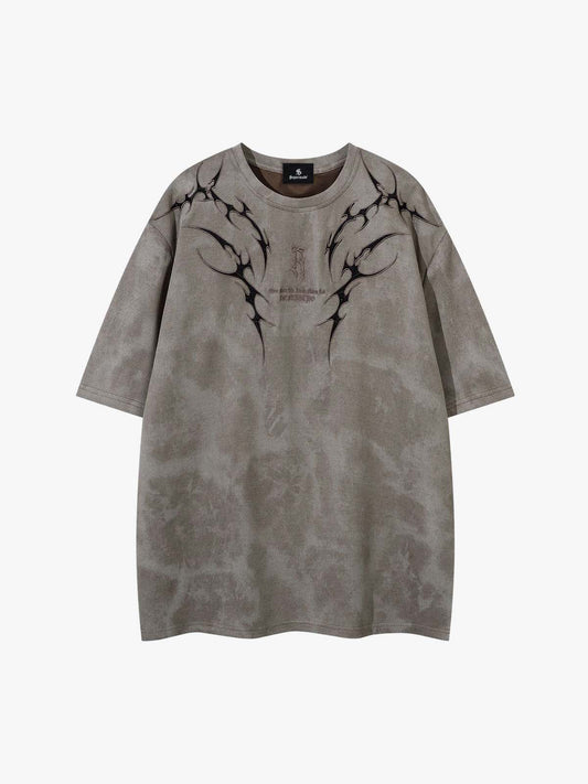 Tribal Thorn Graphic Casual T-Shirt