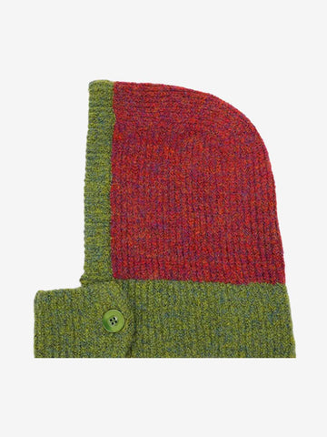 Retro Color-Block Chunky Knit Balaclava Hats 