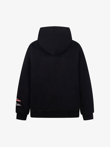 Cotton Blend Hoodie with Hair Clip Print Design for Men and Women 