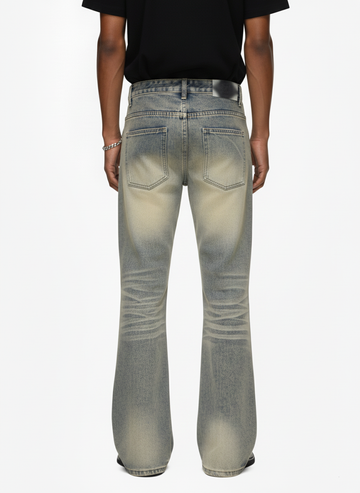 Vintage Washed Flare Jeans 