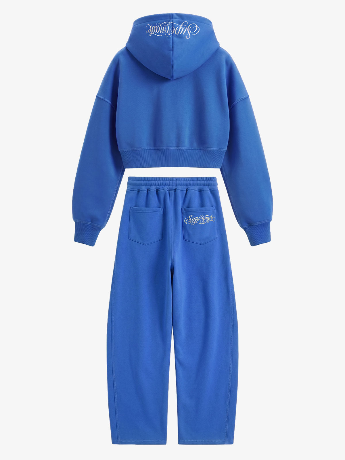 Cotton-Padded Hoodie and Loose Trousers Set