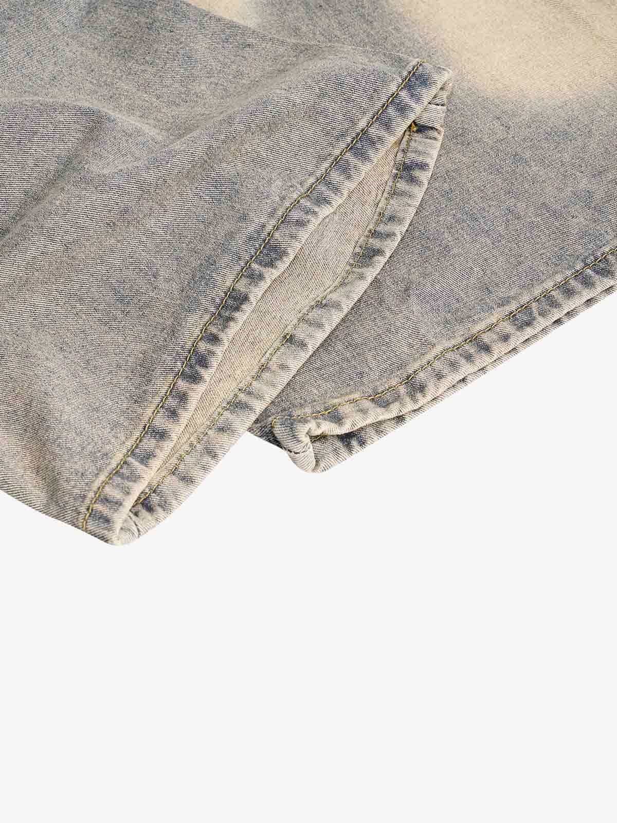 Pleated Scimitar Jeans