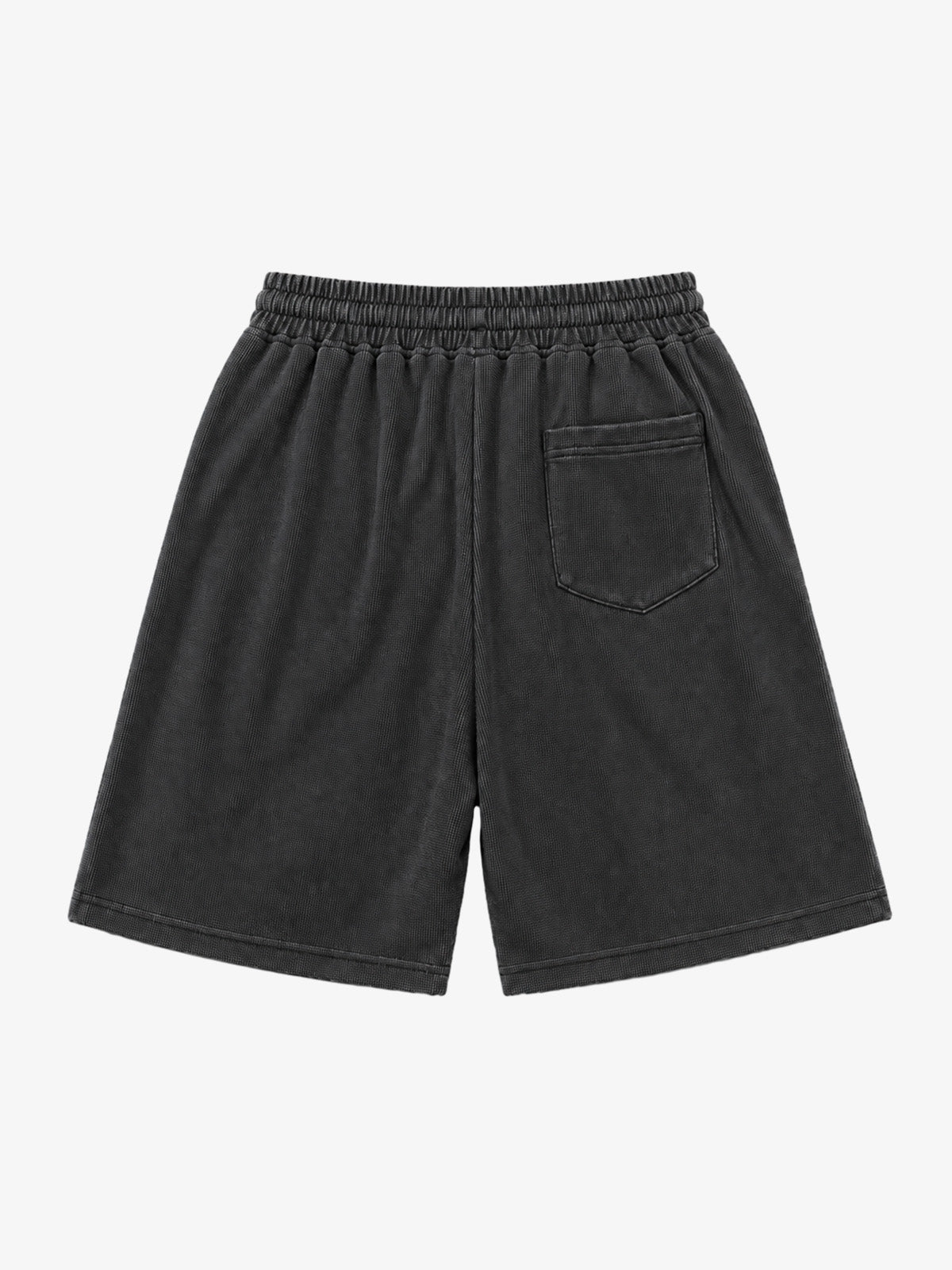 Light Gray Corduroy Relaxed Fit Shorts