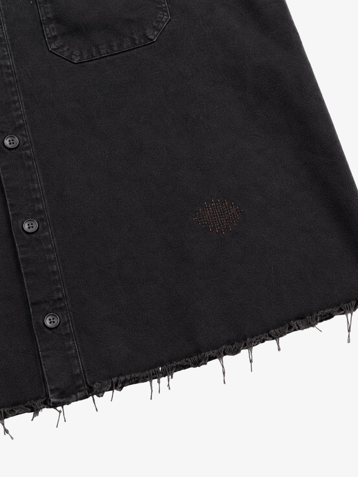 Mending Detail Cotton Shirt