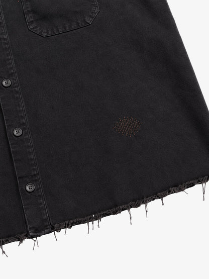 Mending Detail Cotton Shirt