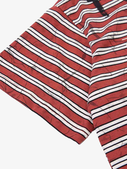 Grunge Striped Distressed Graphic T-Shirt 