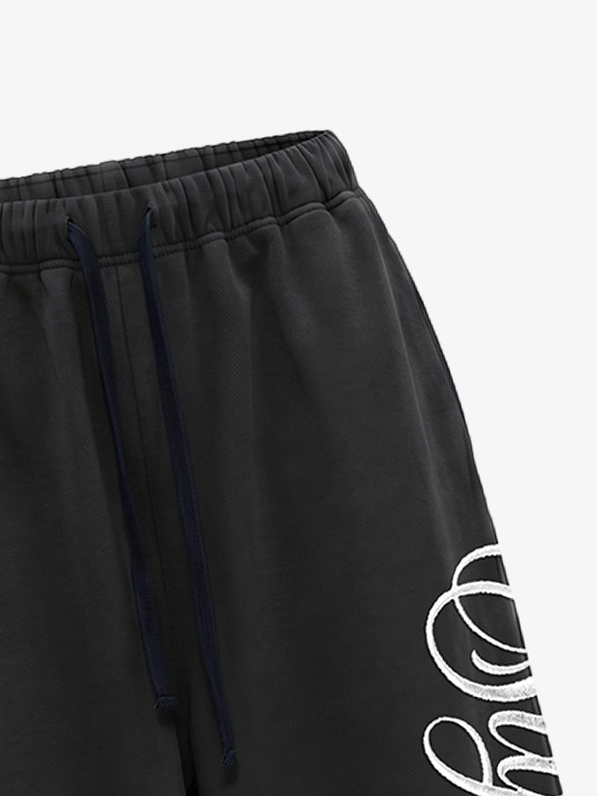 Fleece Jogger Pants with Embroidered Script Detail