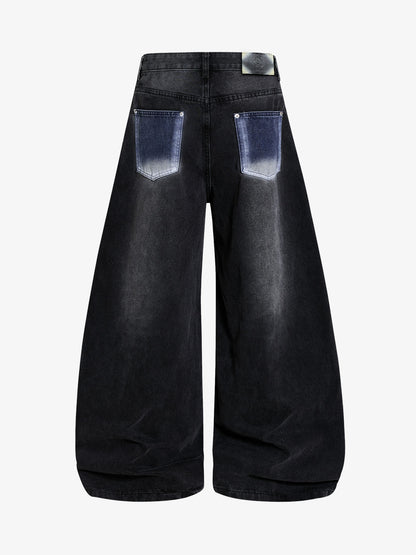 Black High-Waisted Straight Leg Jeans – Silver Rivet Five-Pocket Denim