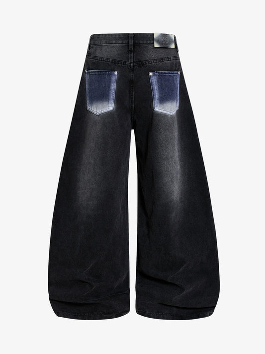 Black High-Waisted Straight Leg Jeans