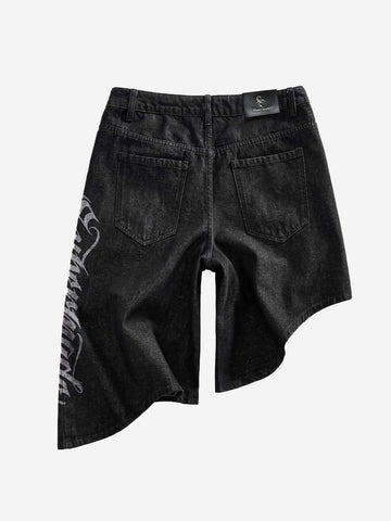 Irregular Hem Loose Shorts