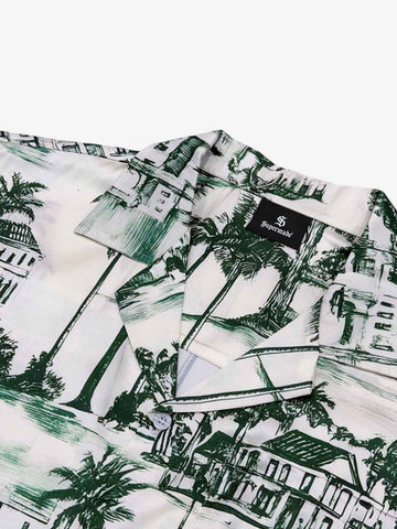 Vintage Green Coconut Tree Shirt
