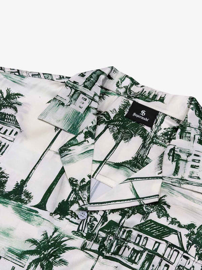 Vintage Green Coconut Tree Shirt