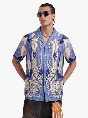 Vintage Baroque Floral Cuban Shirt