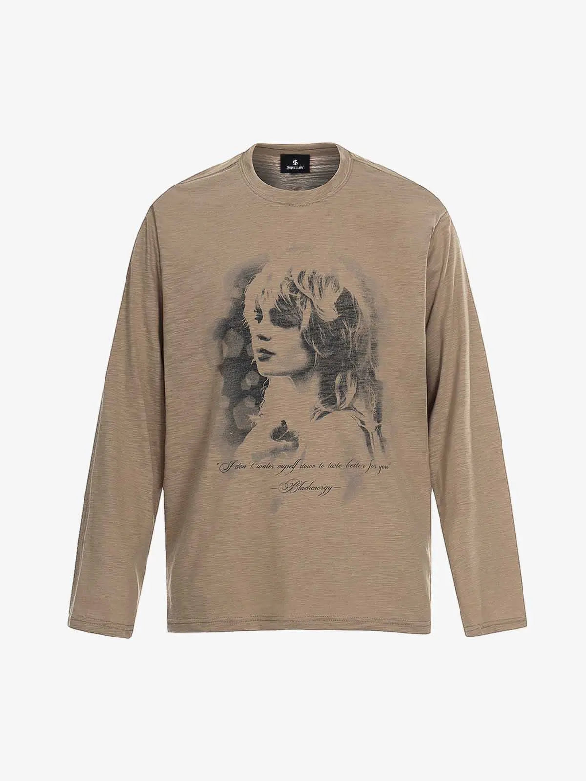 Vintage Portrait Graphic Long Sleeve T-Shirt 