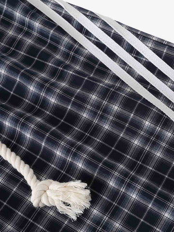 Plaid Patchwork Pants