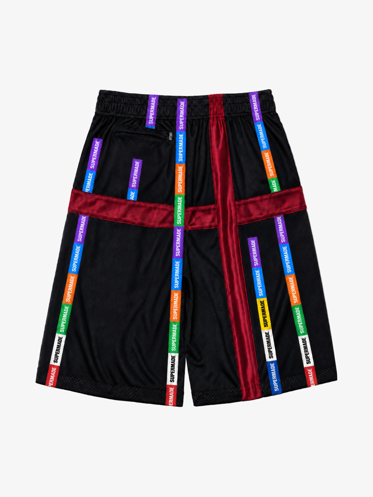 Cross Ribbon Mesh Wide-Leg Pants