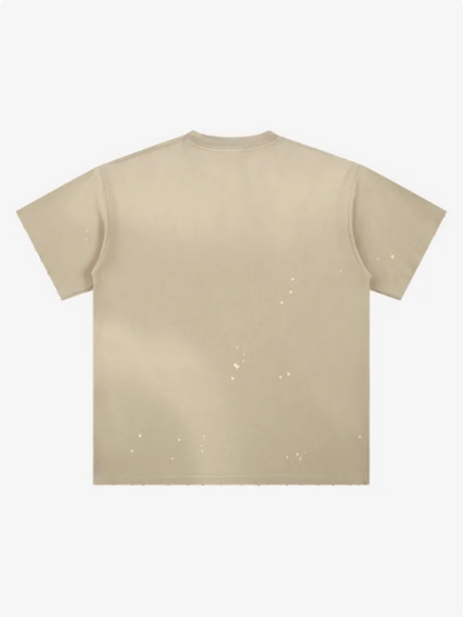 Washed Splash Ink Cosmic Statue Print Galaxy Art T-Shirt 