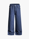 Cross Buckle Strap Wide Leg Pants