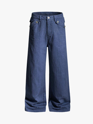 Cross Buckle Strap Wide Leg Pants