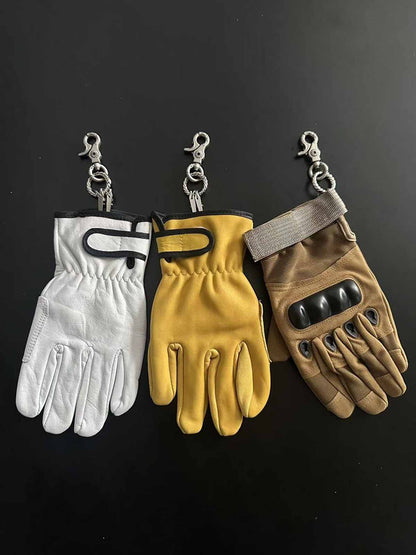 Vintage Glove Keychain Charm 