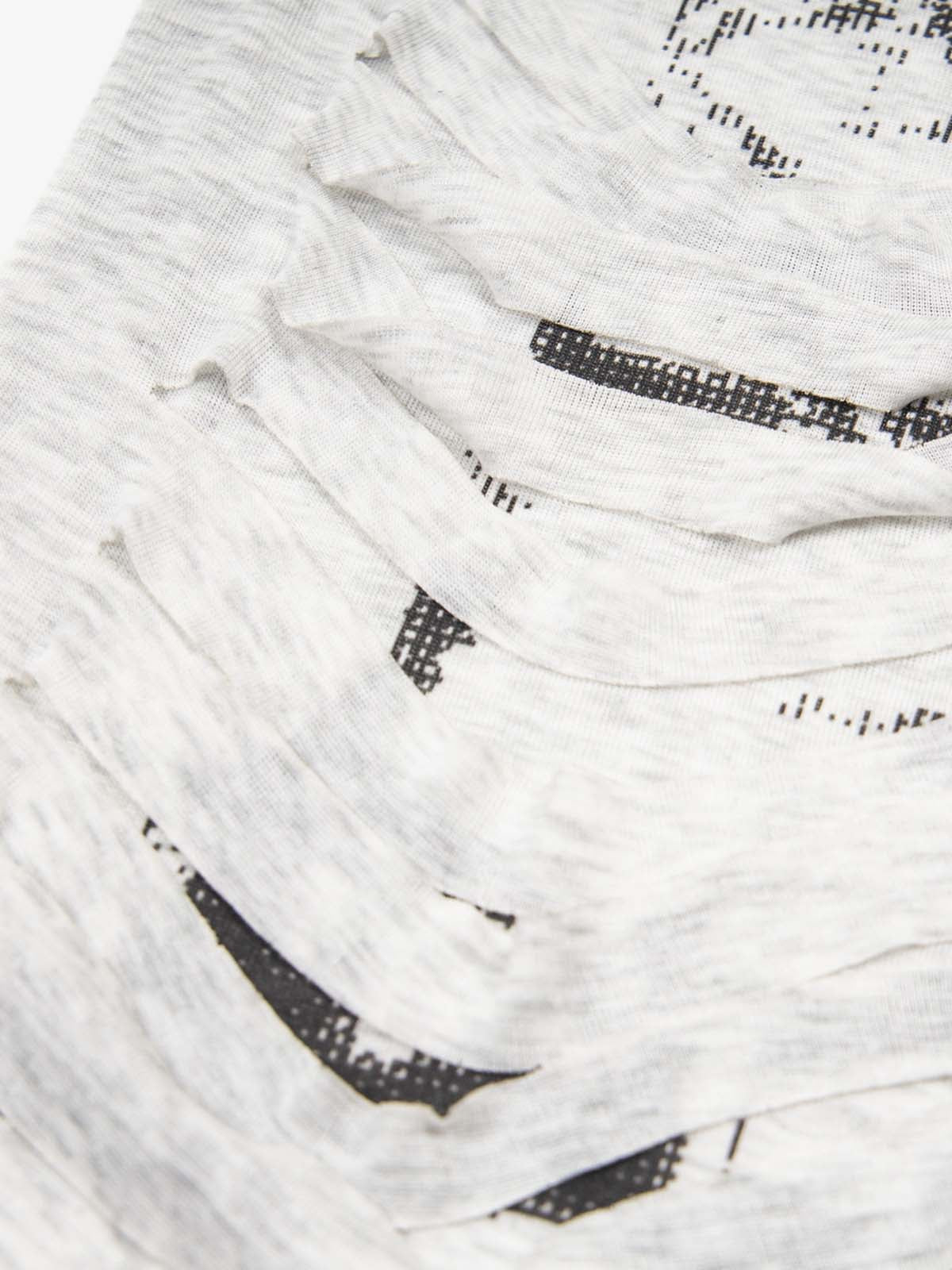 Thesupermade Pixelated Graphic Distressed Slim Tank Top