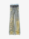 3D Illusion Layered Baggy Jeans