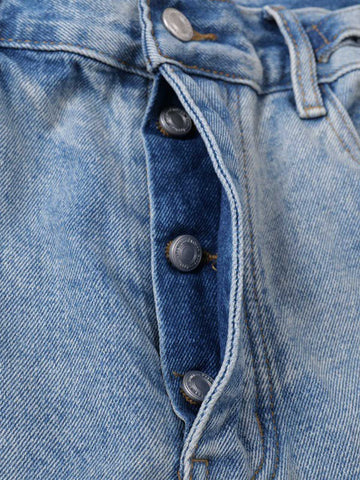 Retro Ripped Wide Leg Jeans 