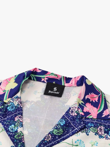 French Tulip Tile Cuban Shirt