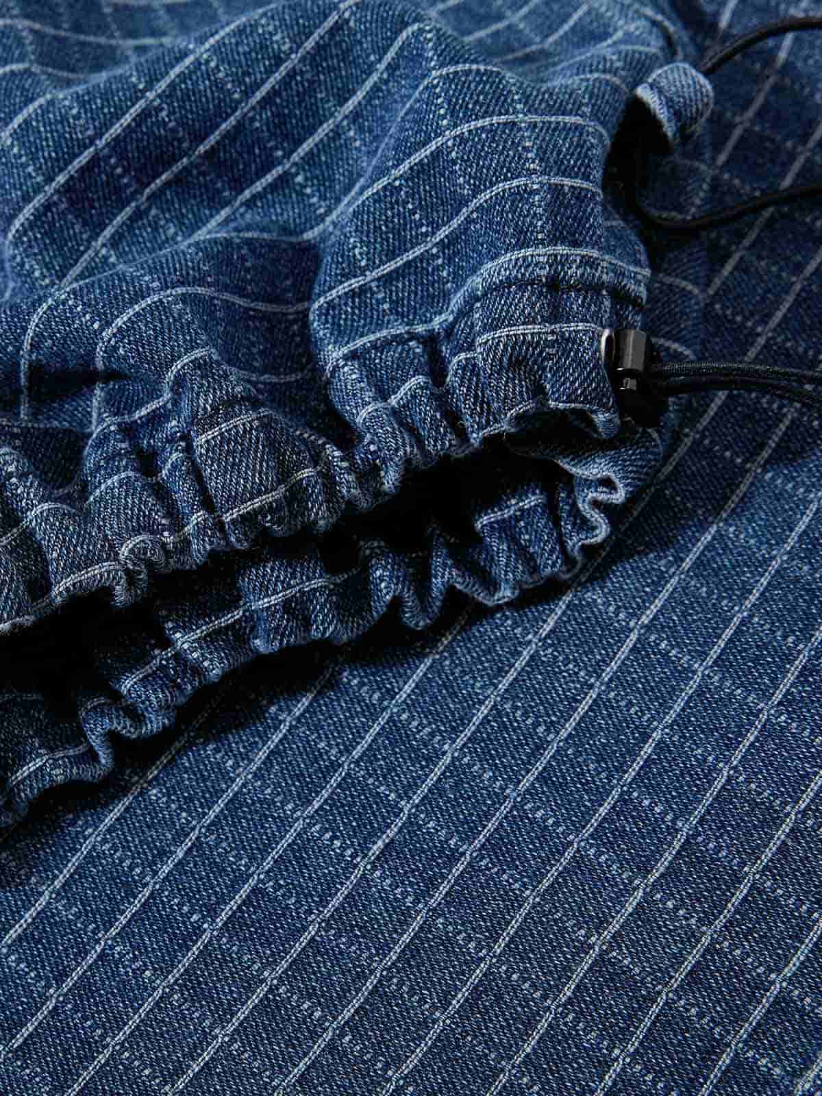 Grid Print Cotton-Linen Drawstring Shorts – Relaxed Fit Casual Streetwear