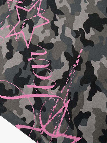 Y2K Camo Pink Print Barrel Sweatpants