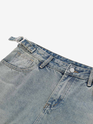 Rhinestone Embellished Denim Shorts