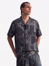 Vintage Bandana Patchwork Cuban Shirt