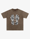 Soccer Ball Footprint Graphic T-Shirt 