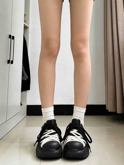 Platform Lace-Up Non-Slip Clogs