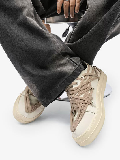Five-Point Star Lace-Up Sneakers