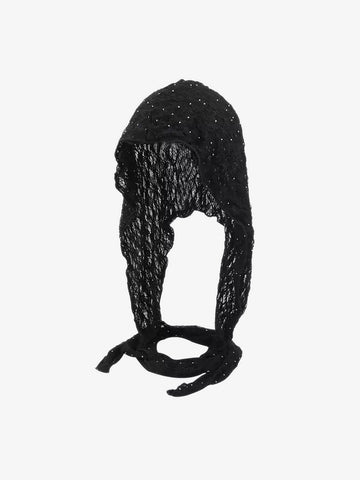 Vintage Lace Hollow Crochet Long Strap Headscarf Hat 