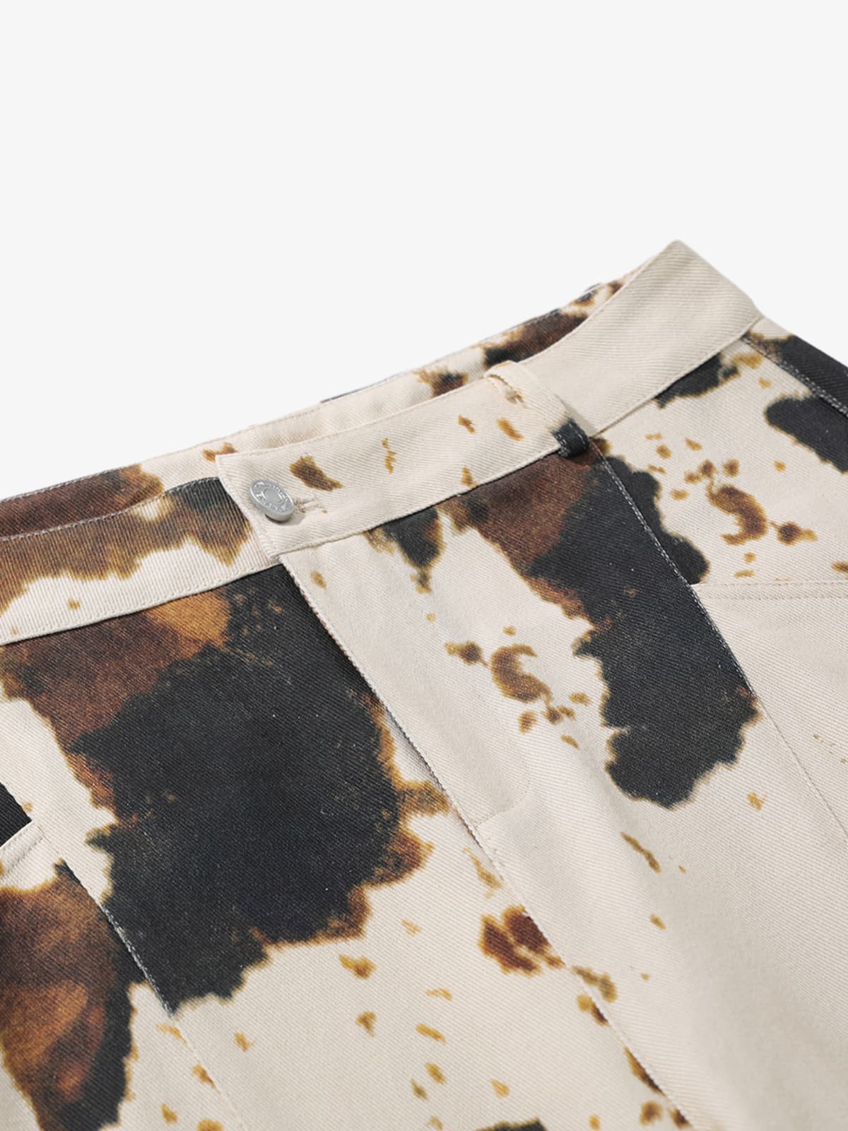 Retro Ink Splash Tie-Dye Barrel Jeans 