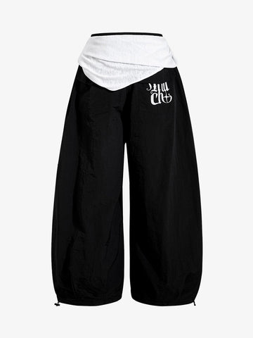 Strapped Detachable Curved Pants 