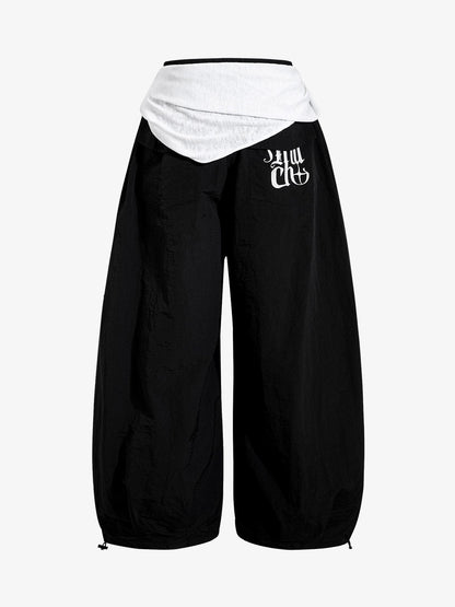 Strapped Detachable Curved Pants 