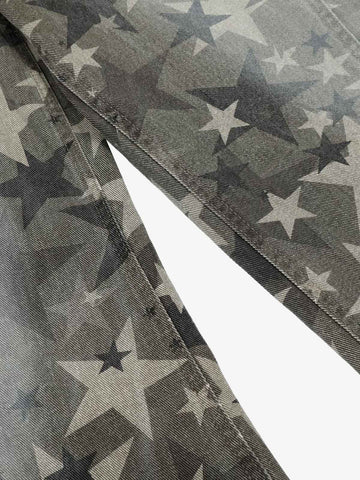 Camouflage Machete RO Star Wide-Leg Jeans 