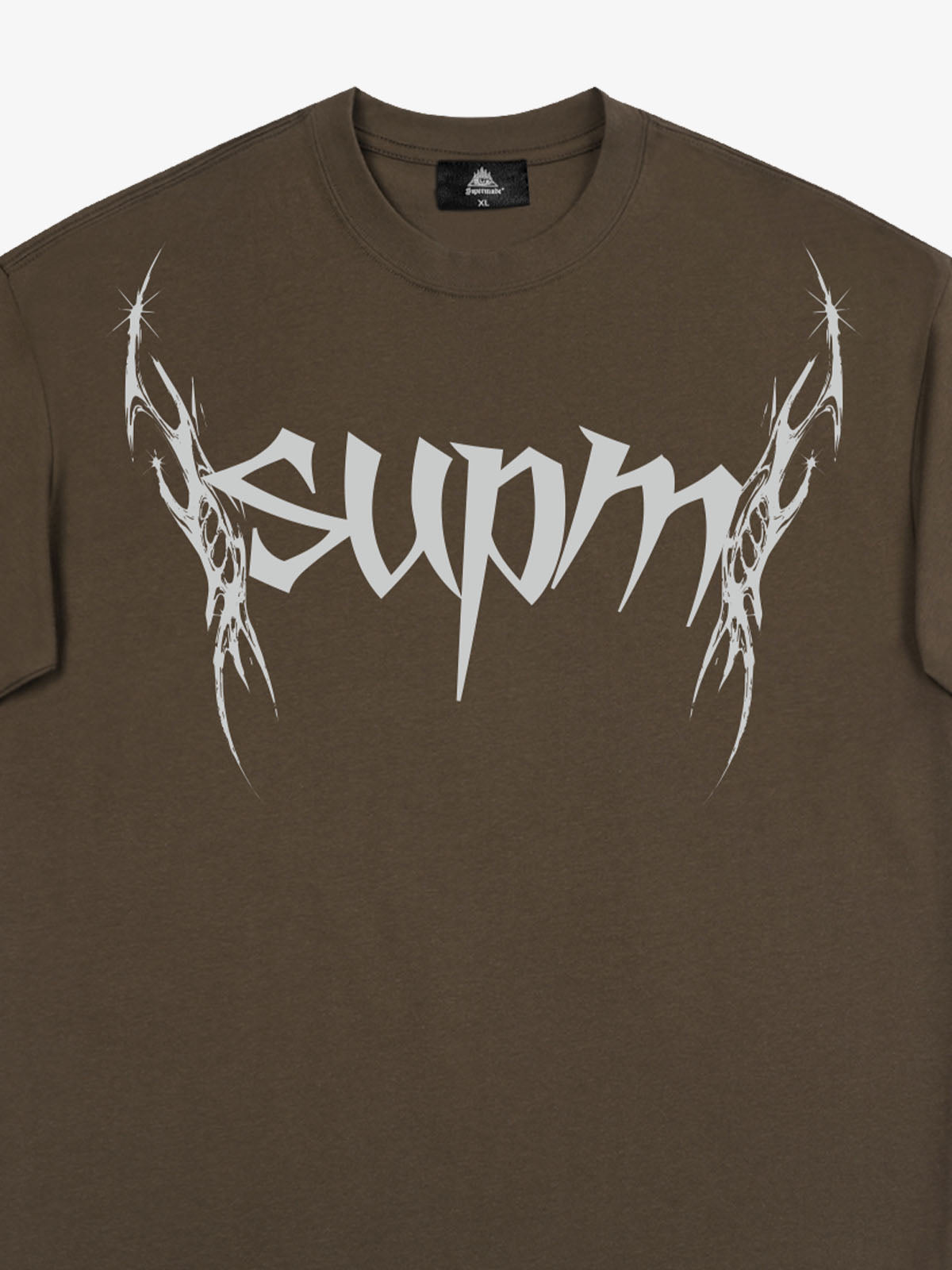 SUPM Gothic Sharp Letter Graphic T-Shirt 
