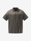 Gradient Plaid Frayed Short Shirt
