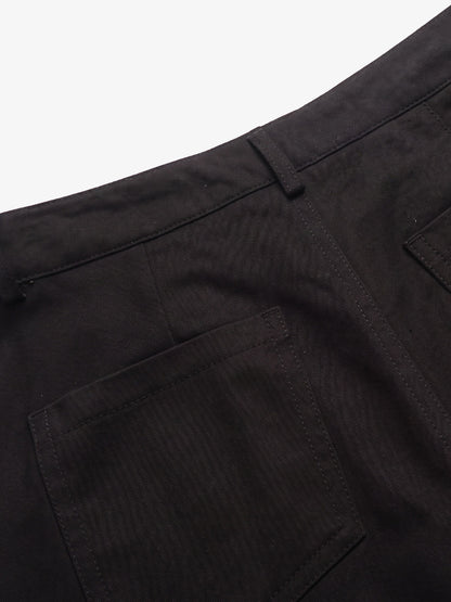 Embroidered Multi-Pocket Cargo Capri Pants