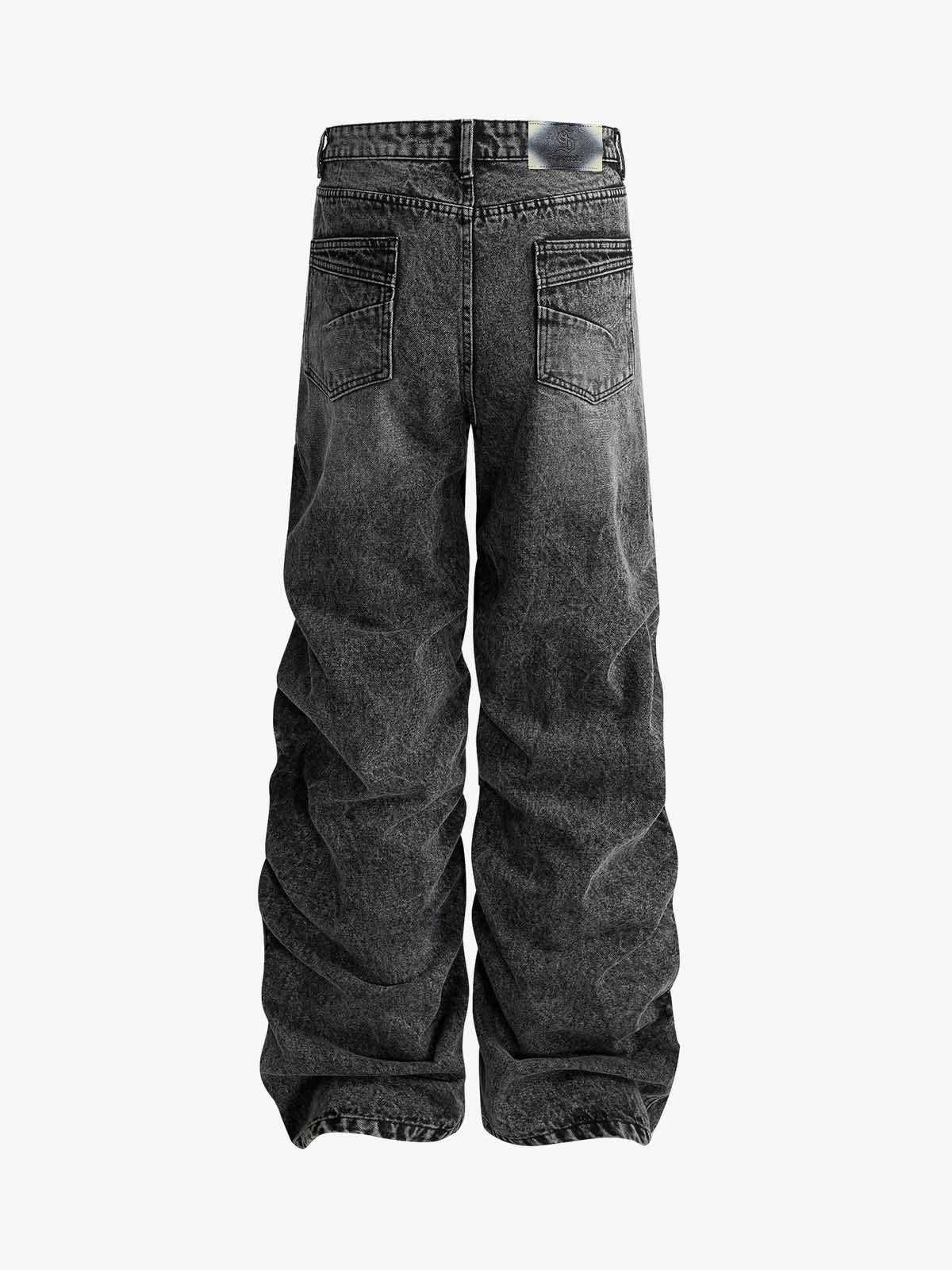 Y2K Faded Stacked Denim Jeans